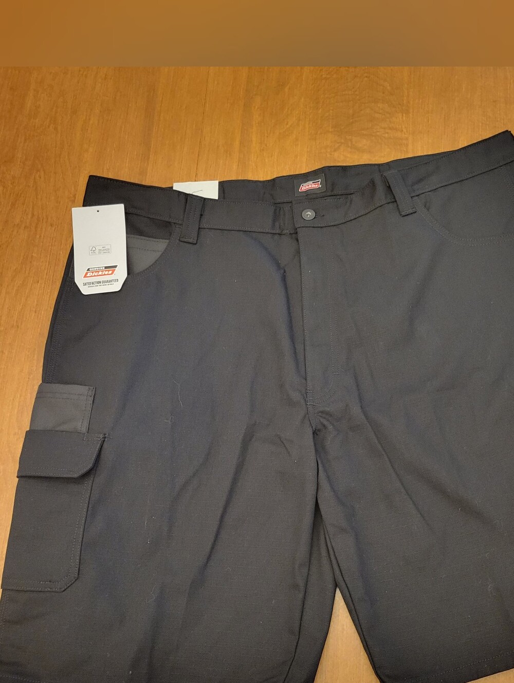 Dickies Black Cargo Utility Shorts, Size 42, NEW